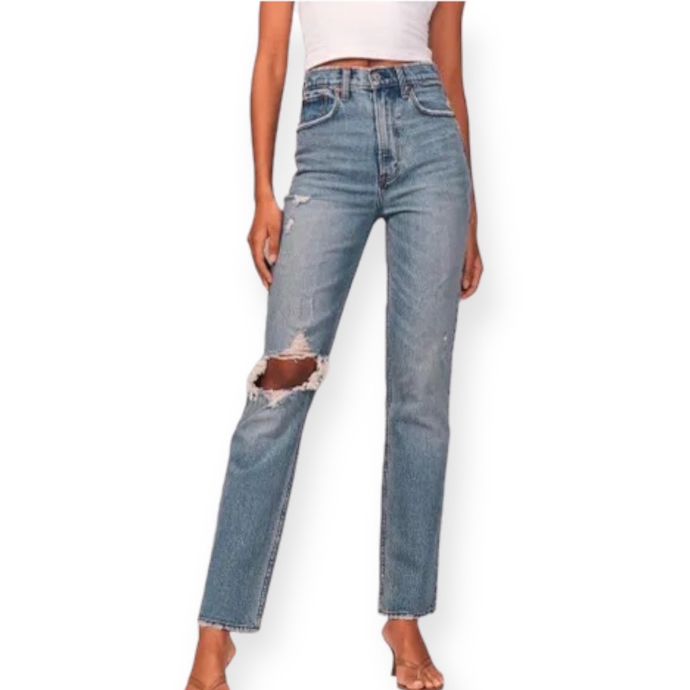 Abercrombie & Fitch Light Blue Straight Leg Jeans